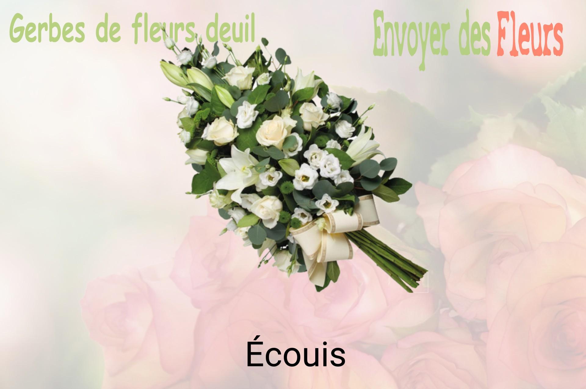 Gerbe de fleurs de deuil livrée à Écouis